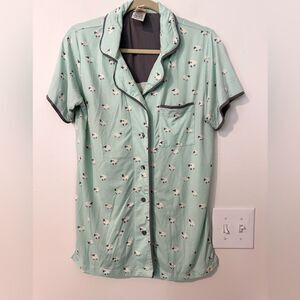 Munki Munki Sheep Printed Pajama Top S